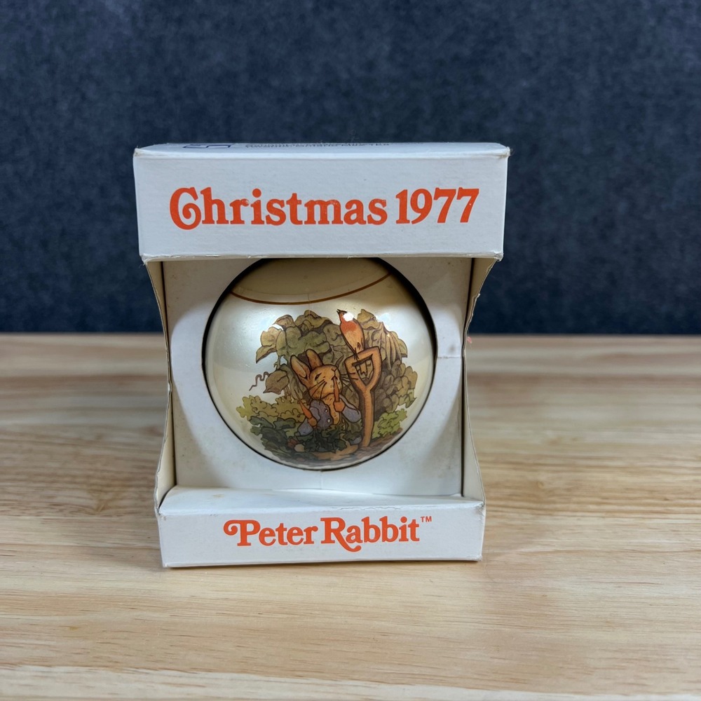 Schmid Peter Rabbit 1977 Christmas Ornament Beatrix Potter Limited Edition Box